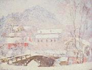 Claude Monet Sandvicken Village in the Snow China oil painting reproduction